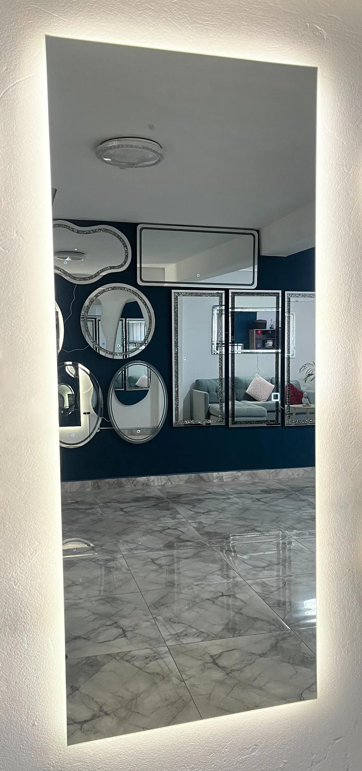Espejo LED Lia · Rectangular, 160 × 62 cm — Levano Home Perú